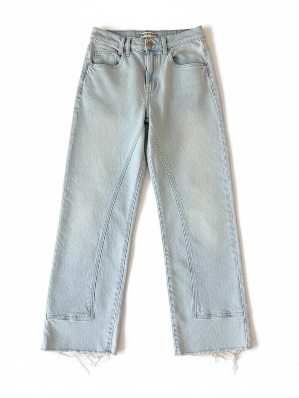 Free People High Rise Barrel Light Wash Jeans
